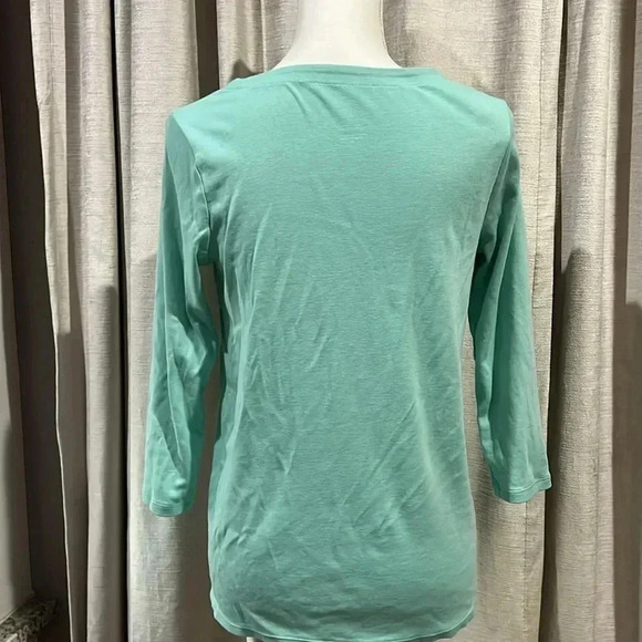 J JILL 3/4 SLEEVE SCOOP NECK TEE - Picture 4 of 5